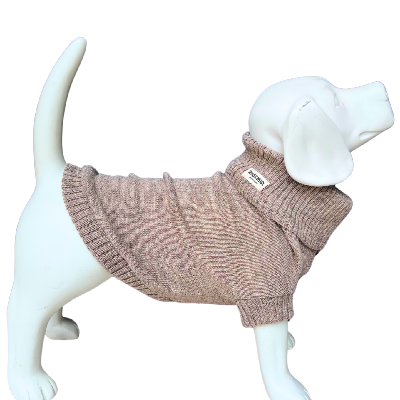 Oatmeal british wool dog jumper