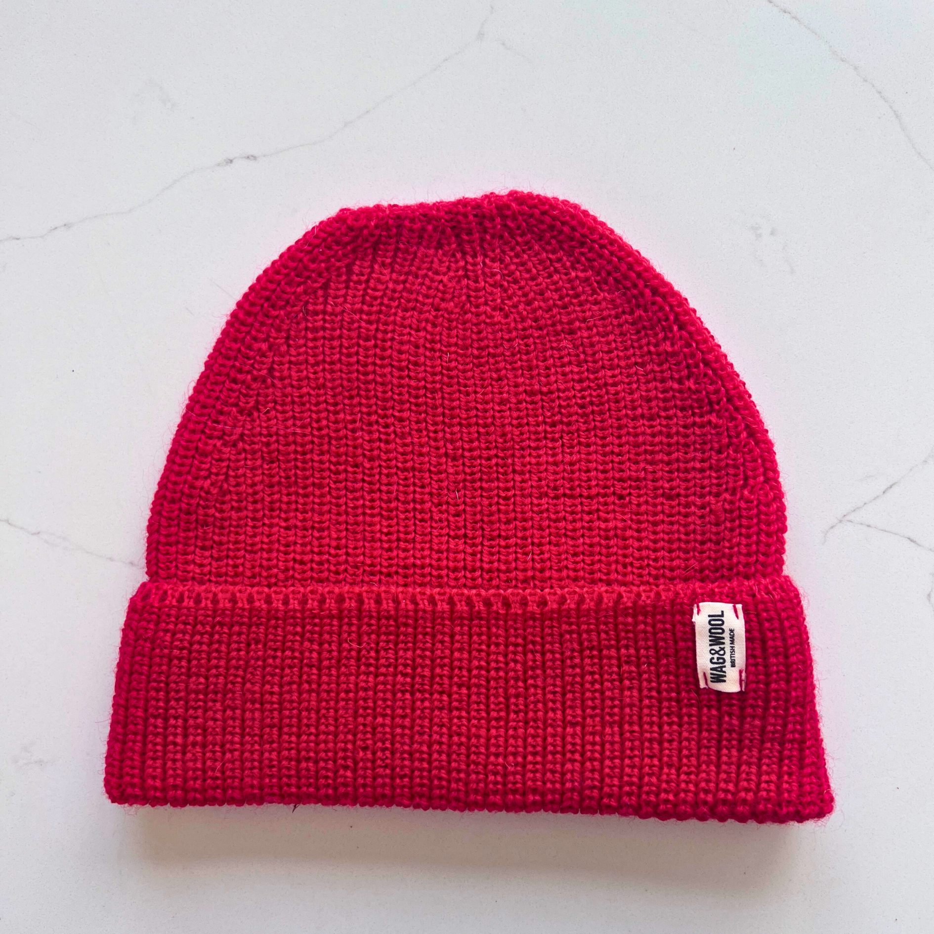 Cherry red beanie hat