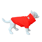 british wool dog jumper in lava orange