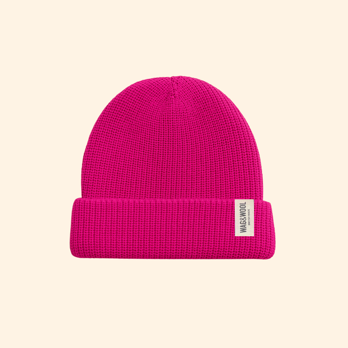 Fandang pink wool beanie hat