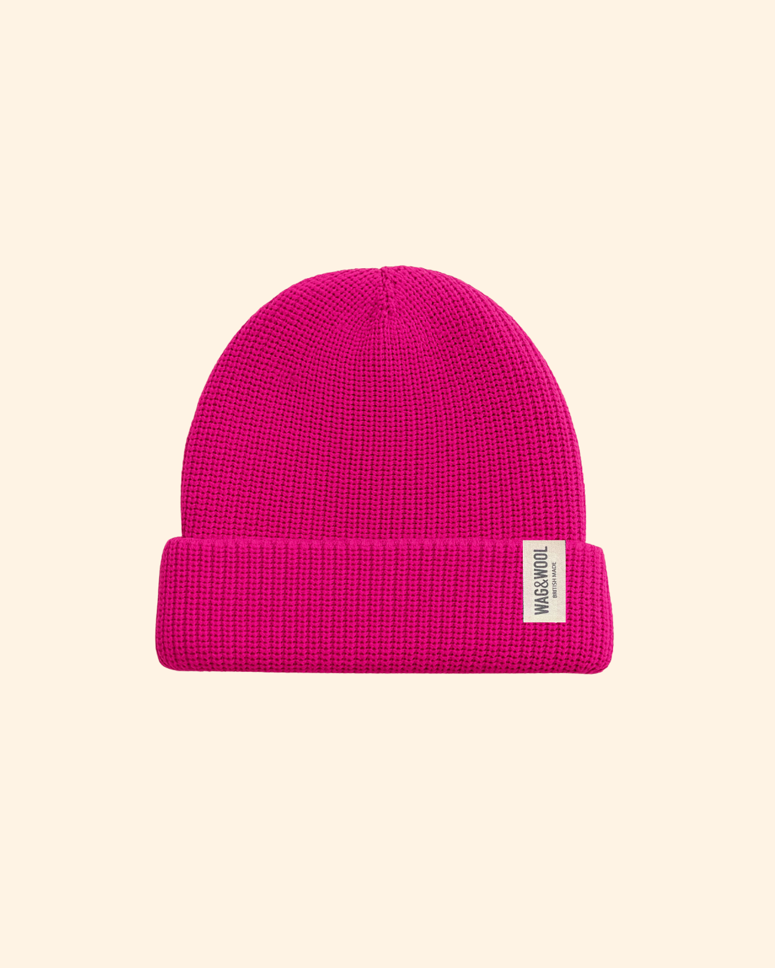 Fandang pink wool beanie hat