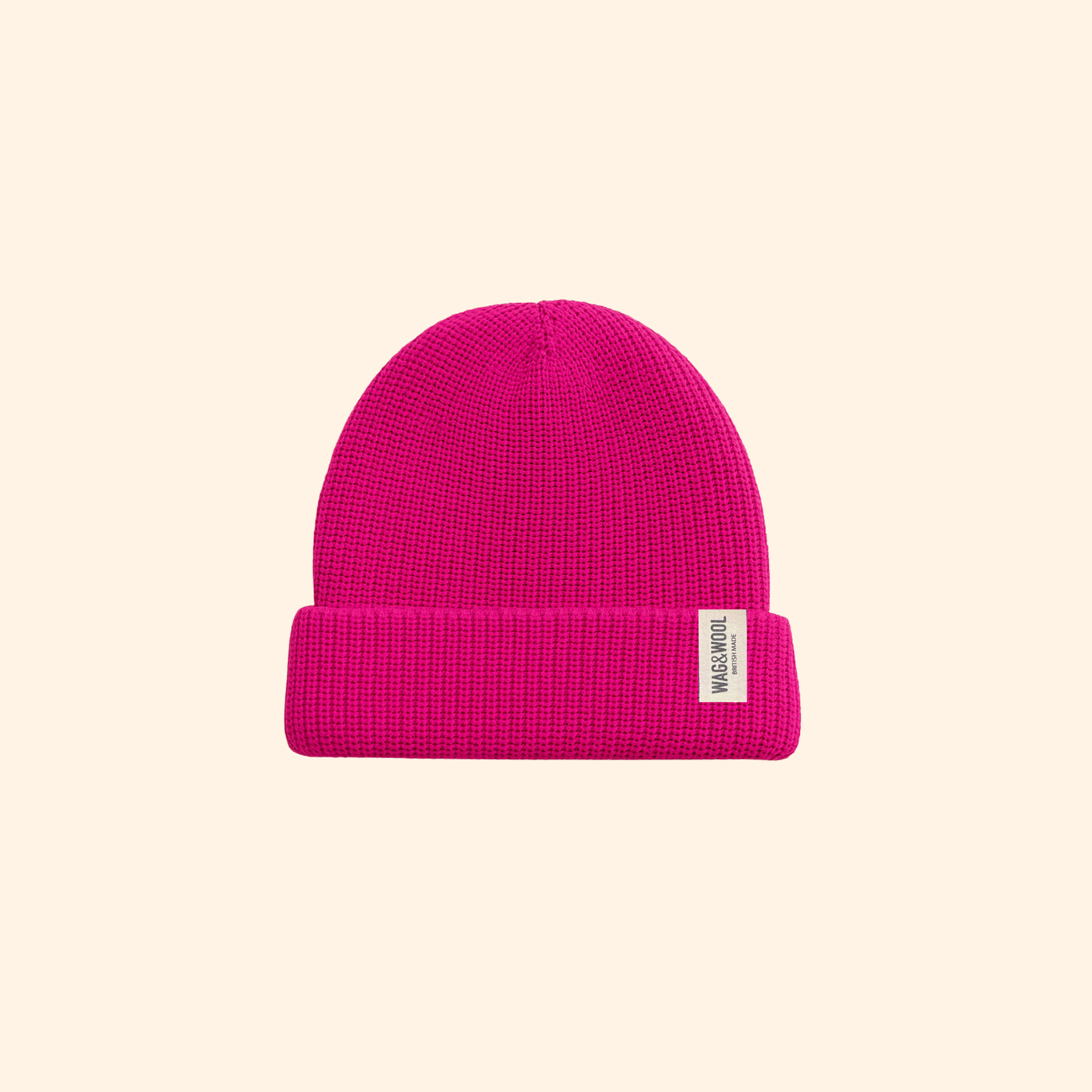 Fandang pink wool beanie hat