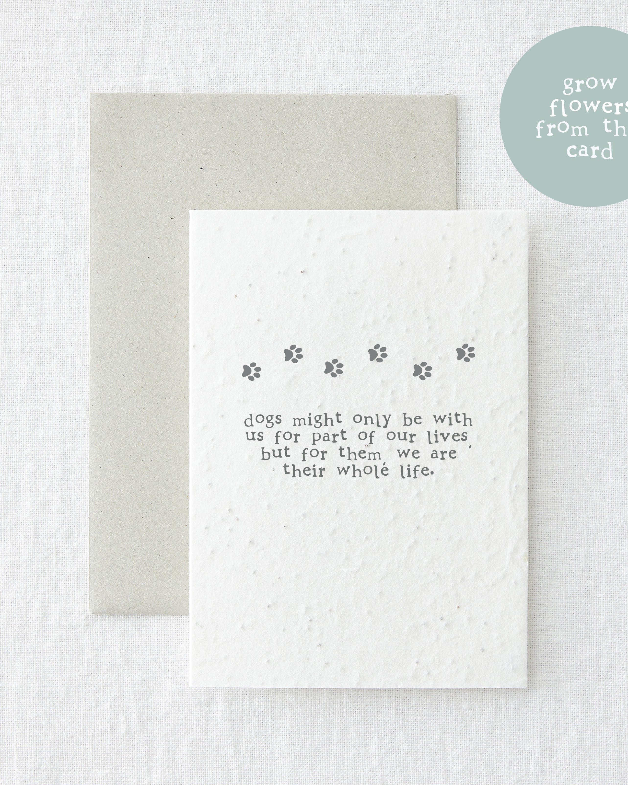 Eco-Friendly Plantable Cards with Wildflower Seeds - For Dog Lovers
