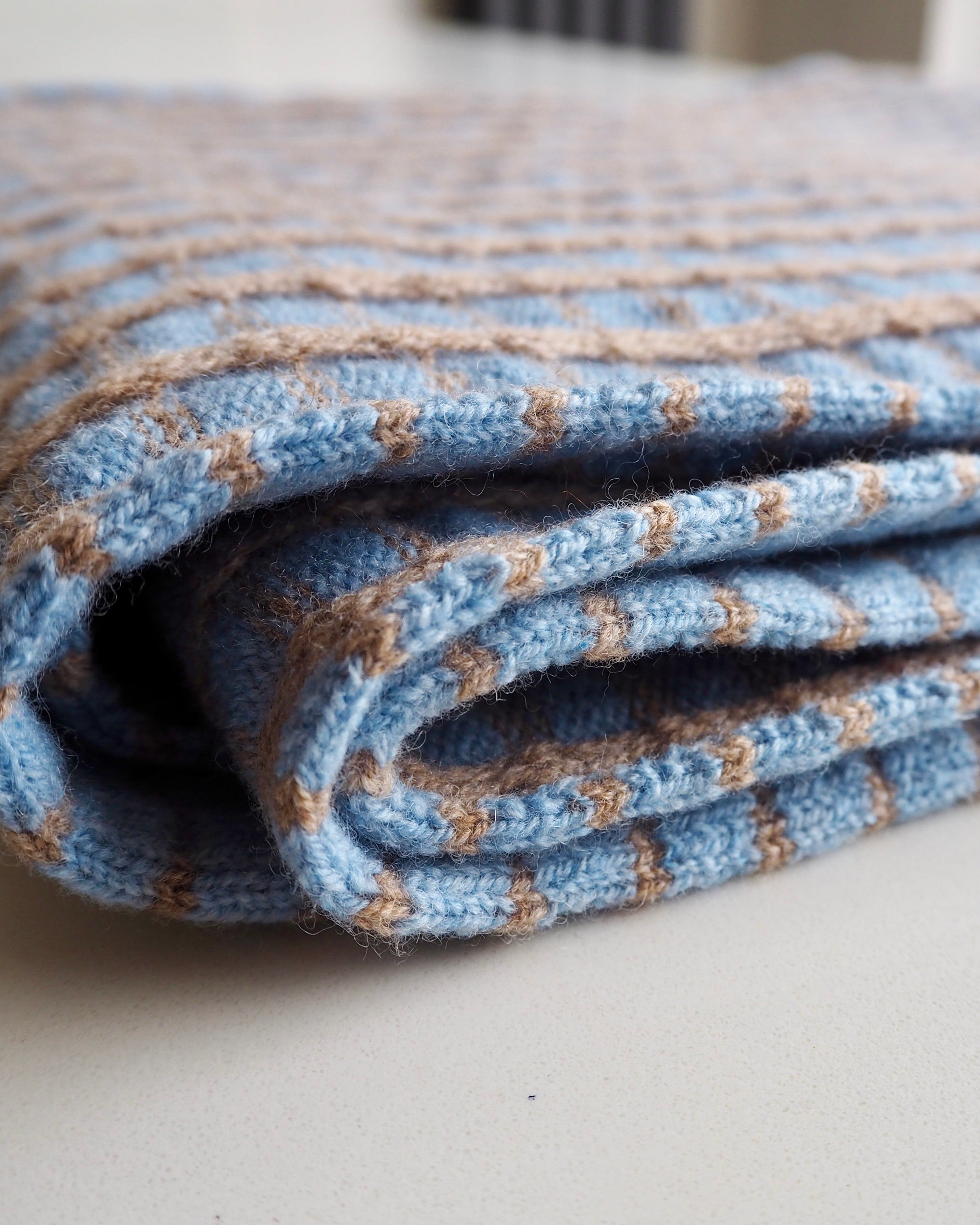 wool scarf in light blue