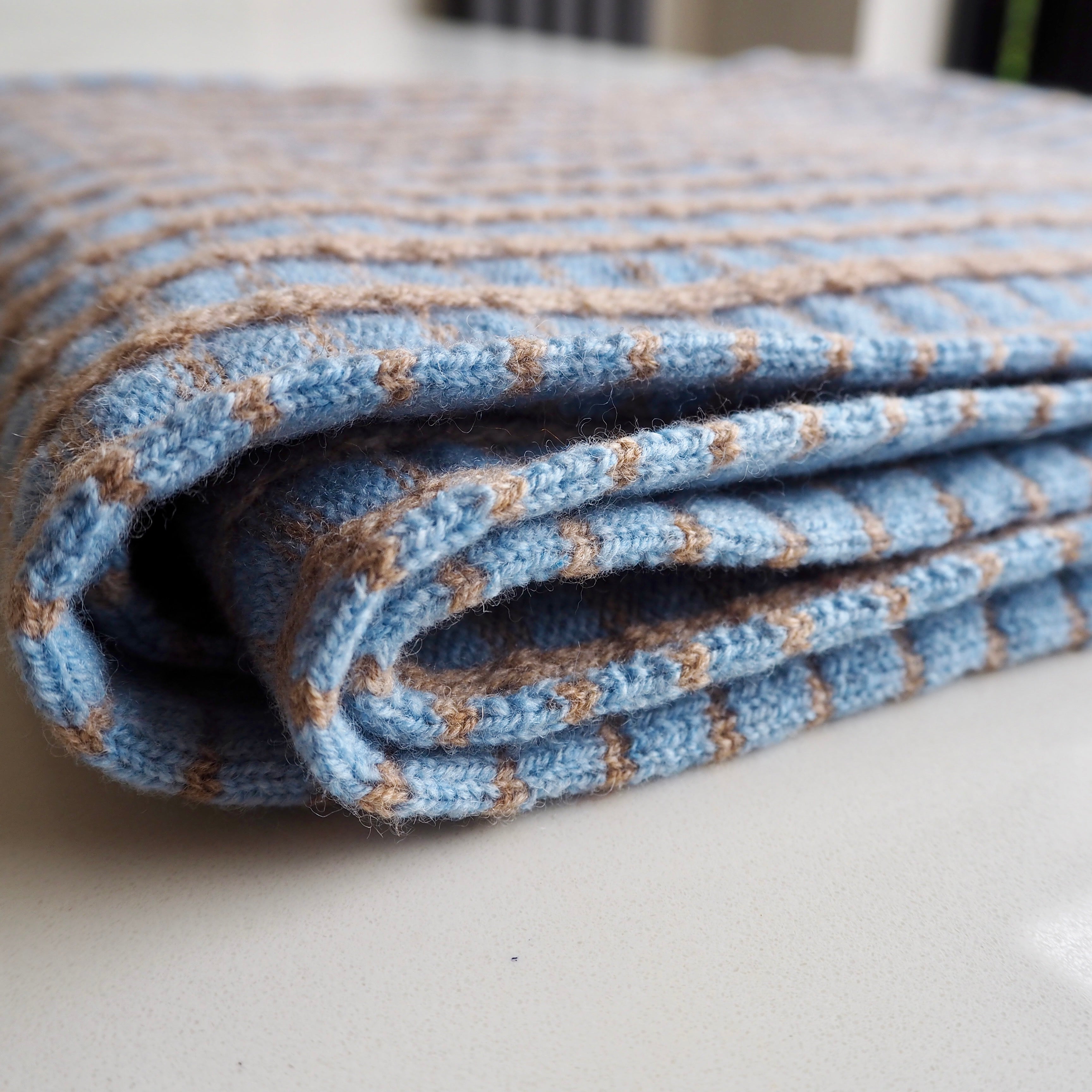 blue check scarf