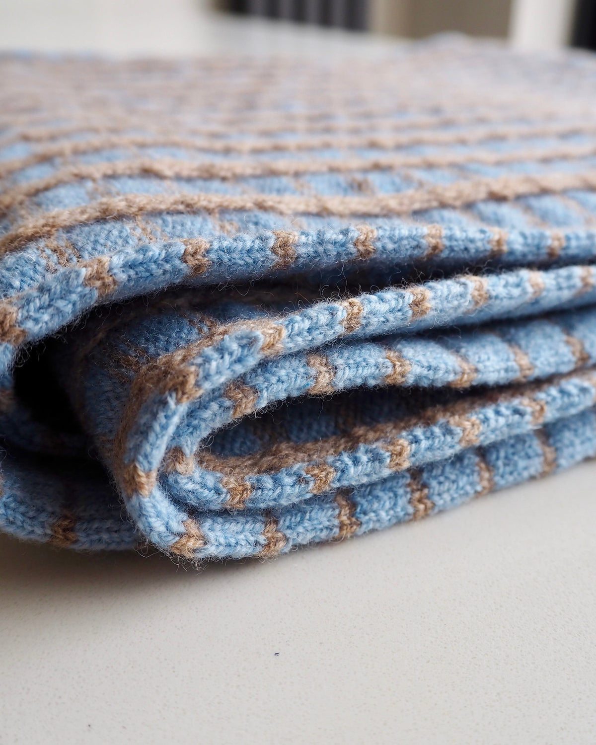 blue check scarf