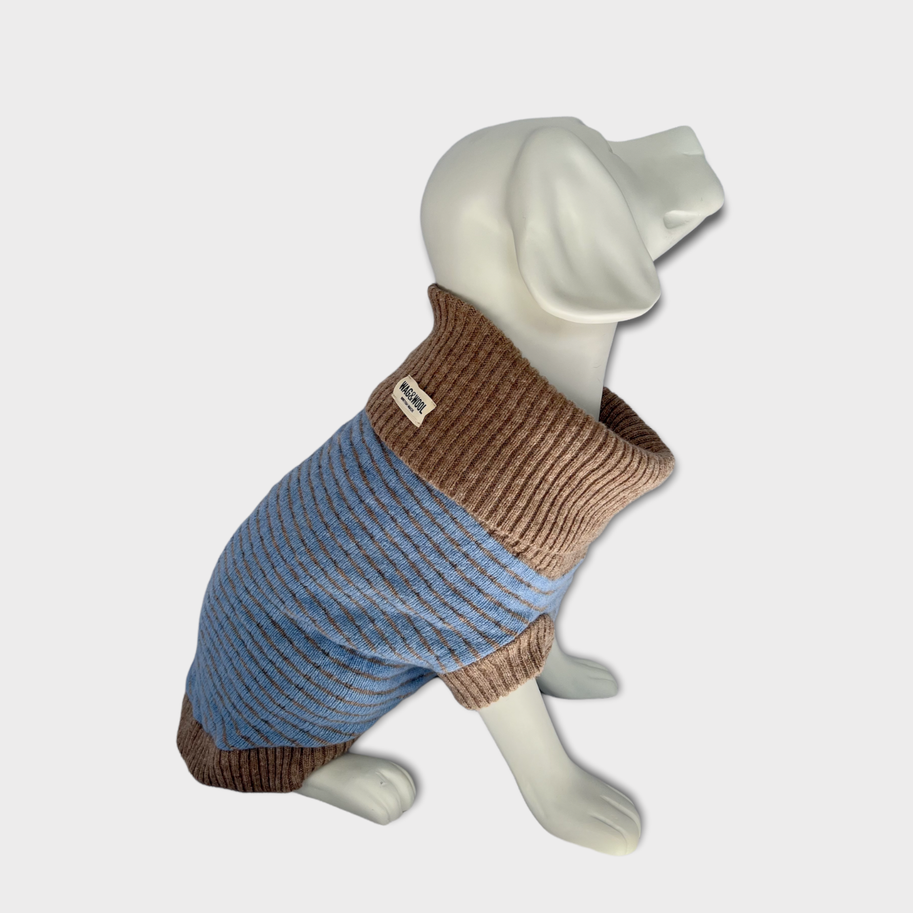 blue dog jumper on a mannequin
