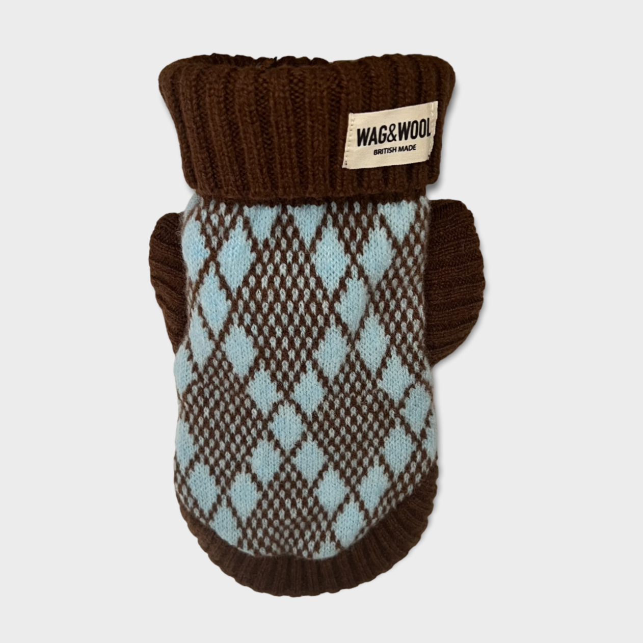 argyle knitted puppy jumper