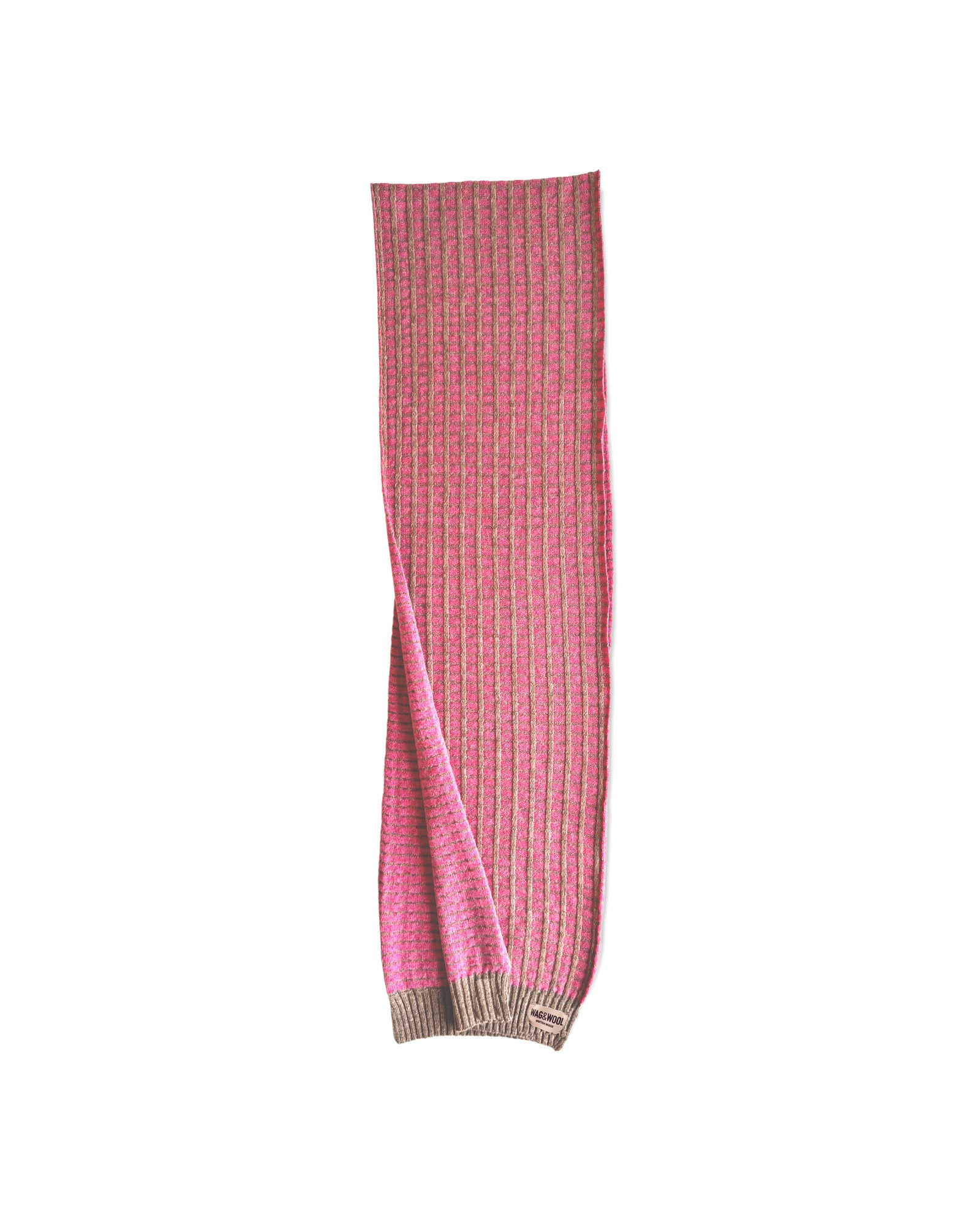 pink scarf flat lay