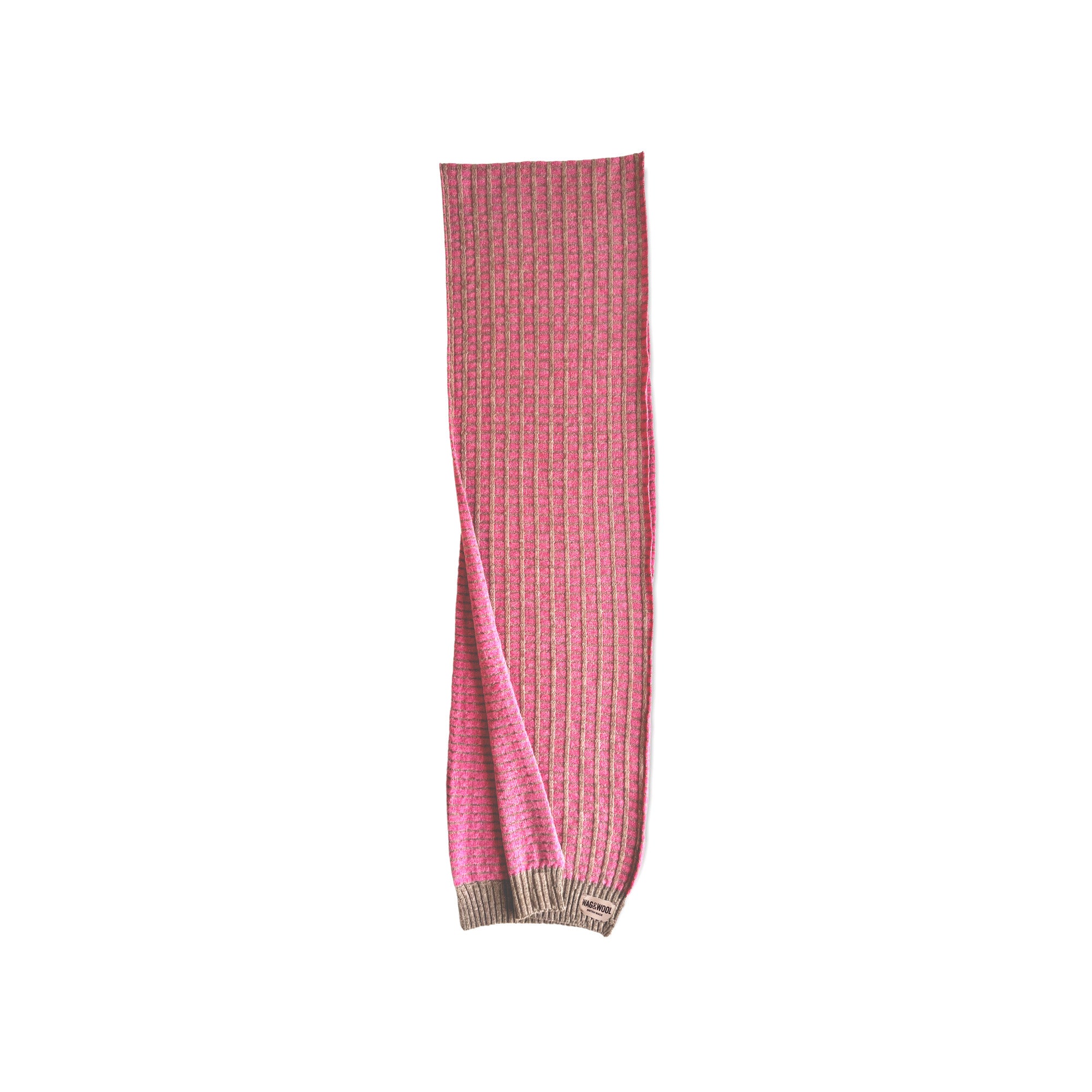 pink scarf flat lay