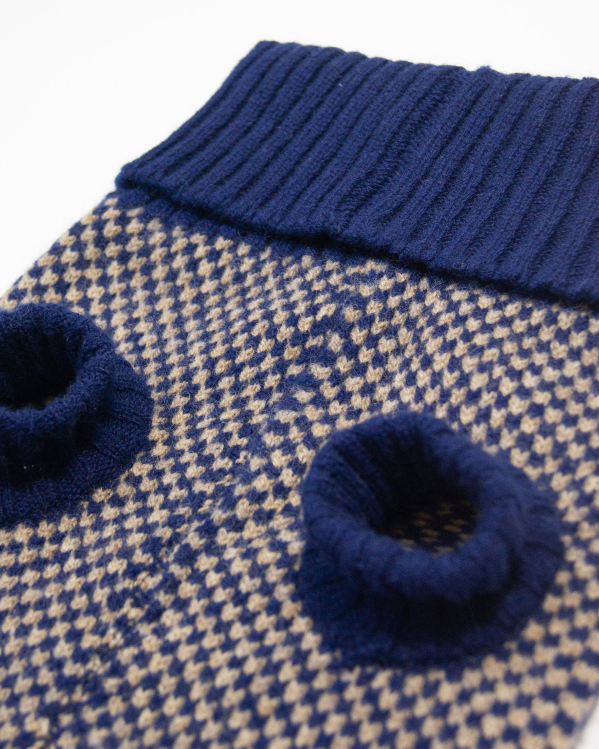 navy dog jumper with legs
