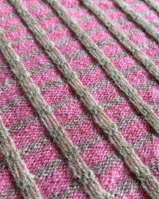 pink knitted pattern
