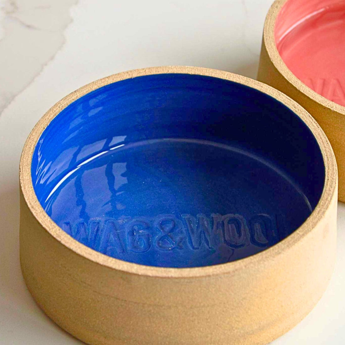 handmade ceramic dog bowls set