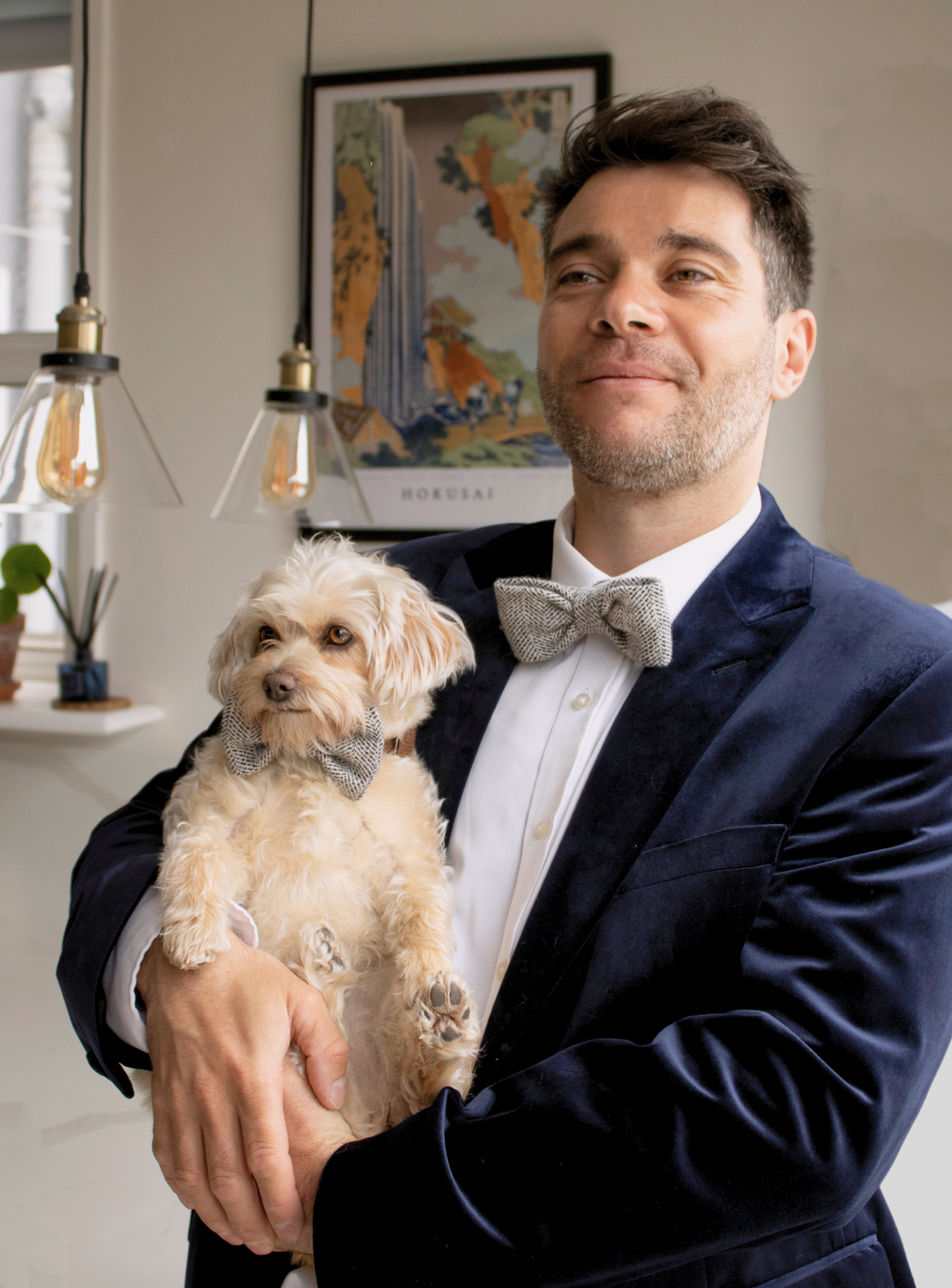 dog dad gifts bow tie matching set