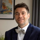 Mens 'Pure Wool' Bow Tie  on a man