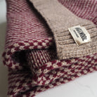 Mens Burgundy Wool Scarf folded up