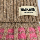 pink dog jumper closeup