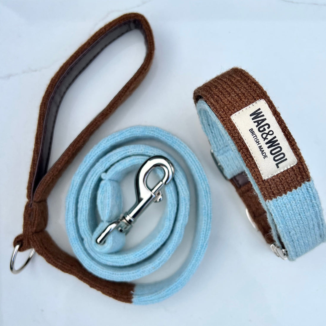 turquoise and brown dog lead