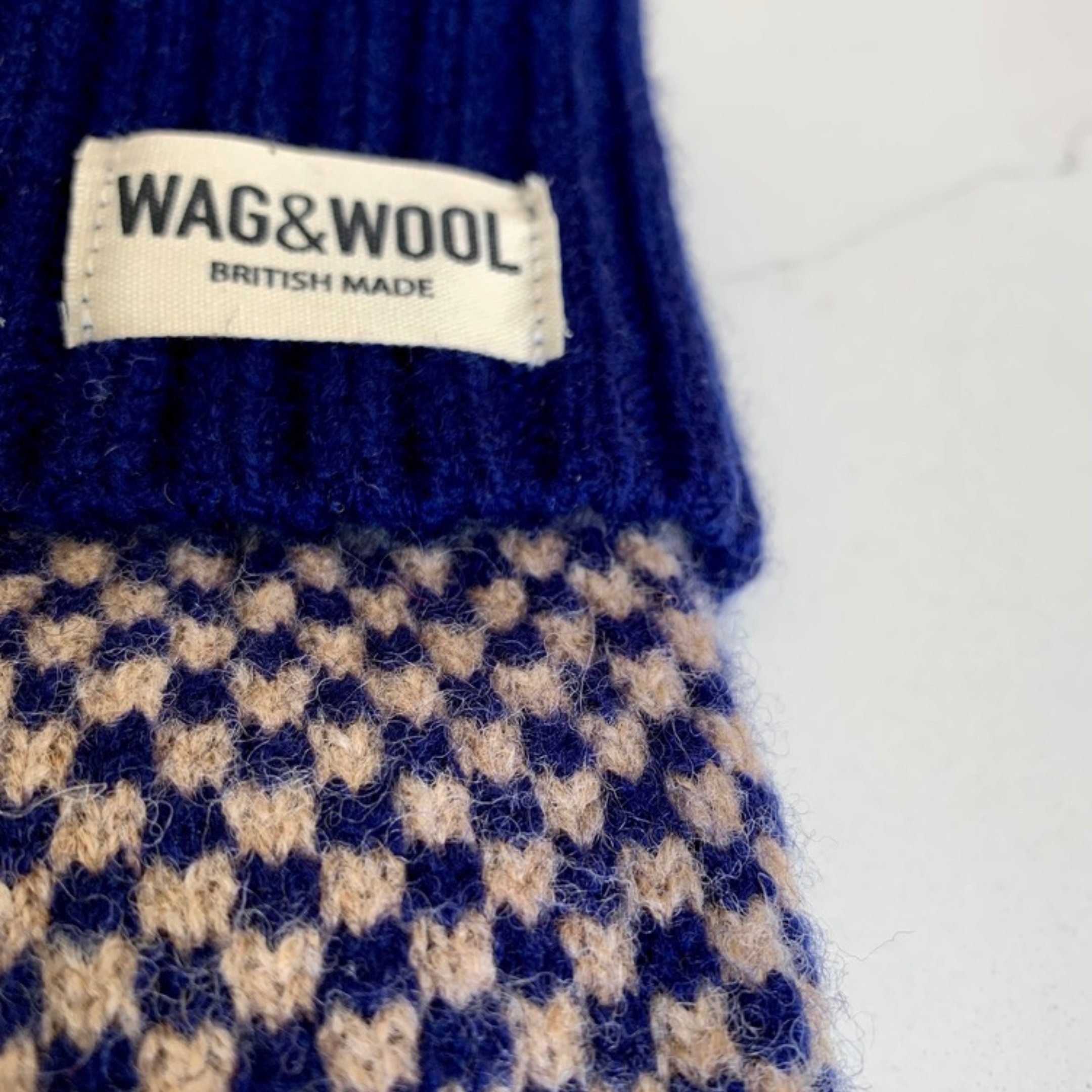 navy dog jumper label 