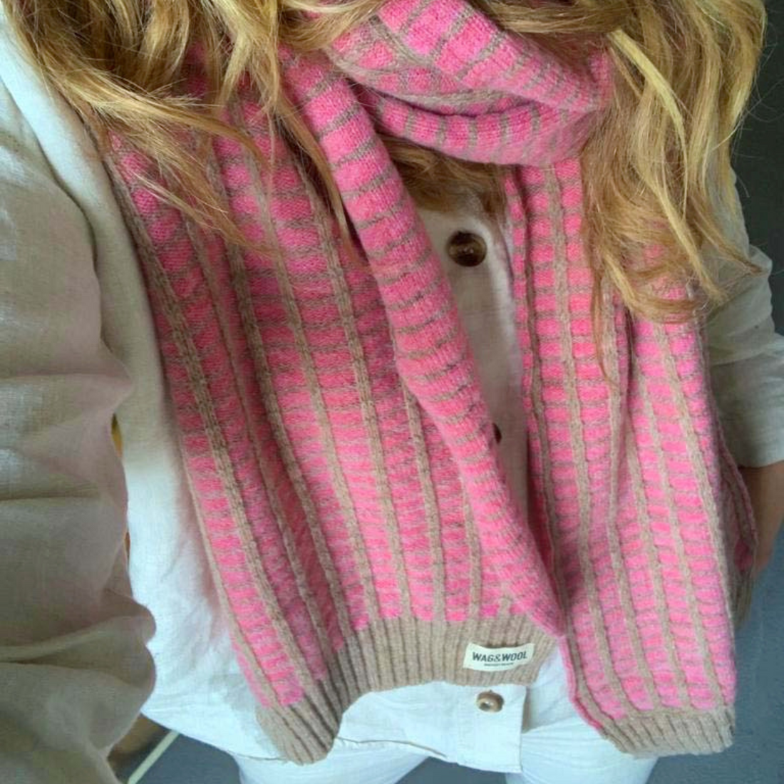 lady in a pink scarf